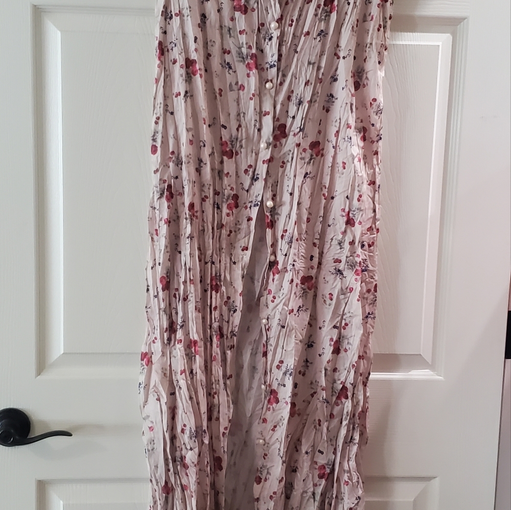 Women's summer dress,  Buttons all the way down the front for over jeans & tank - Picture 2 of 3